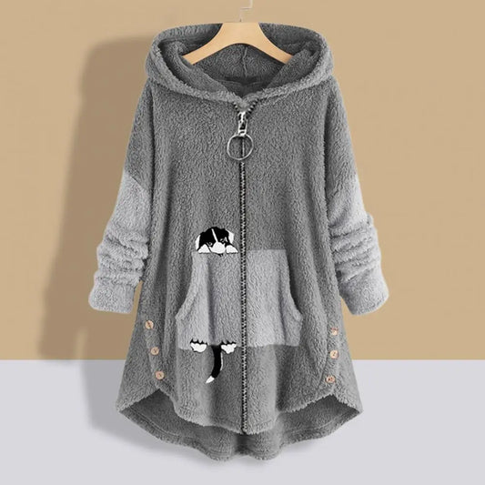 Creative New Style 2022 Autumn Harajuku Street Hipster Hooded Sweater Women's Hooded Loose Large Size Jacket